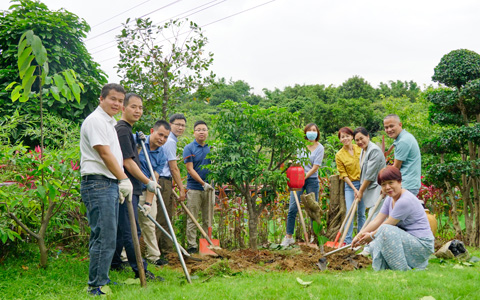 廿三青春，，，筑梦前行——ng电子游戏园林建设23周年庆暨植树活动圆满收官